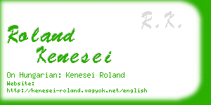 roland kenesei business card